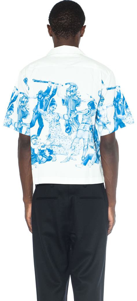 prada blu shirt short men|Men's Shirts .